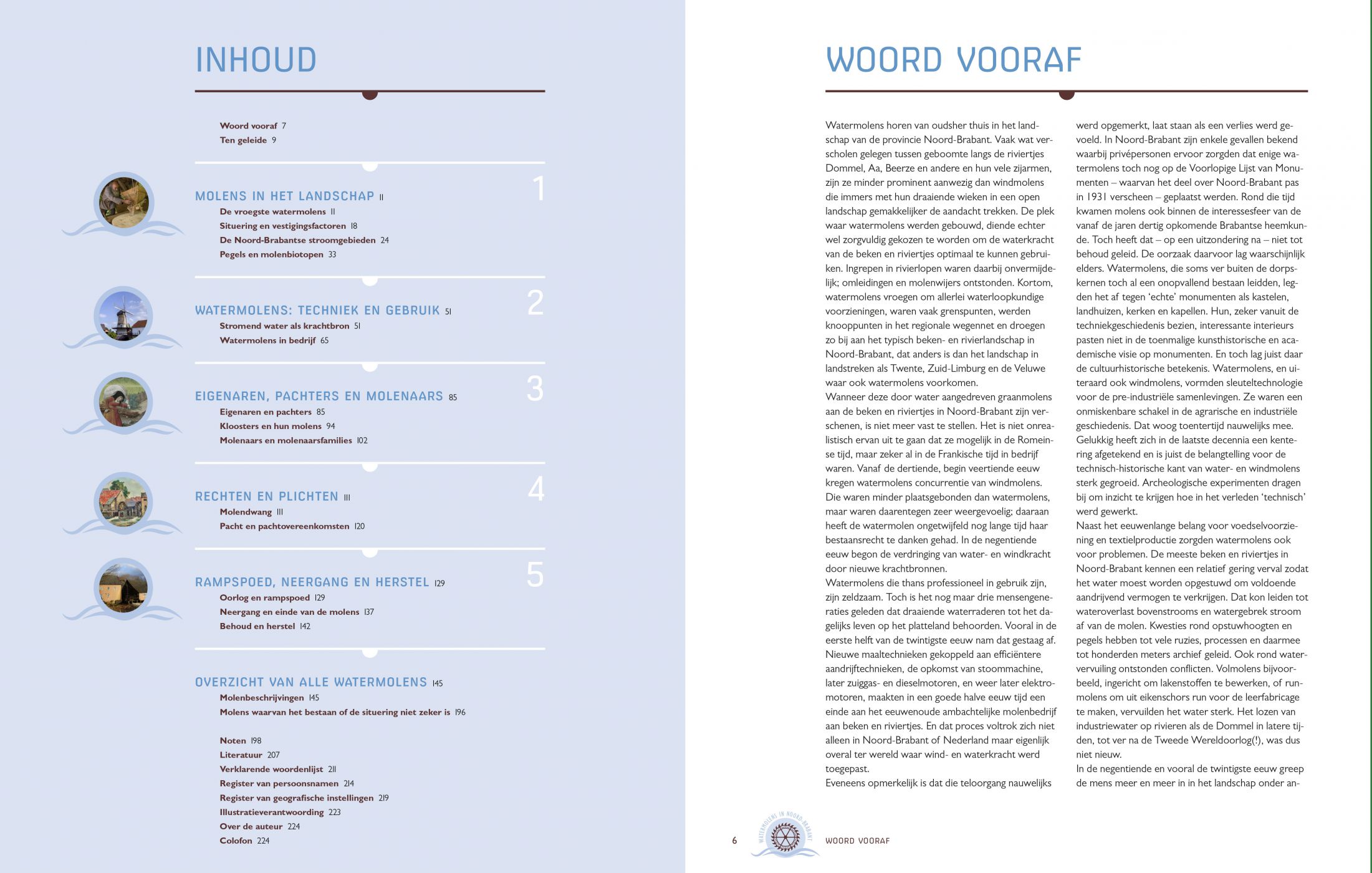 Inkijkexemplaar van het boek: <em>Watermolens in Noord-Brabant</em> - © Uitgeverij Matrijs