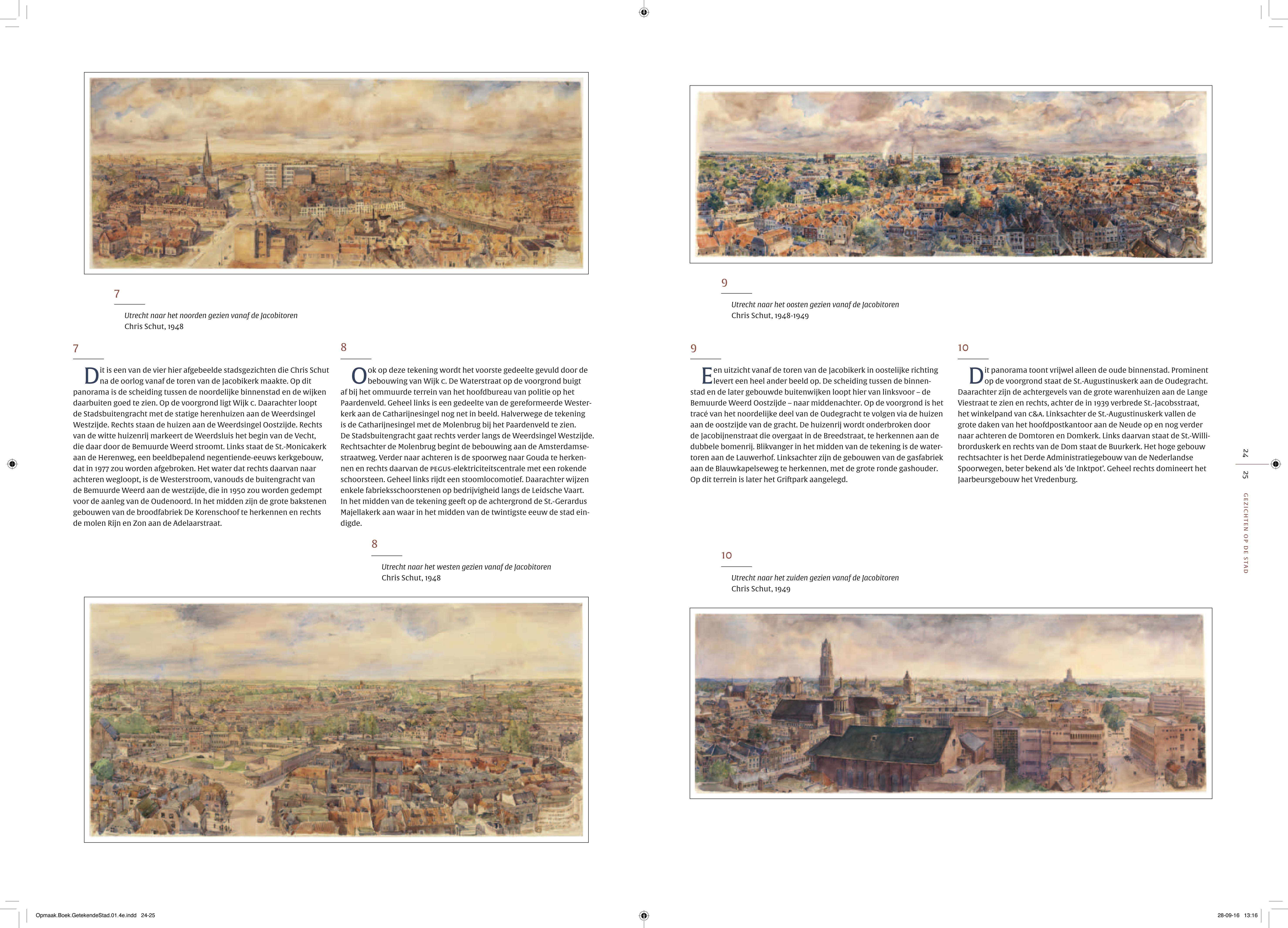 Inkijkexemplaar van het boek: <em>De getekende stad. Utrecht in tekeningen 1900-2000</em> - © Uitgeverij Matrijs