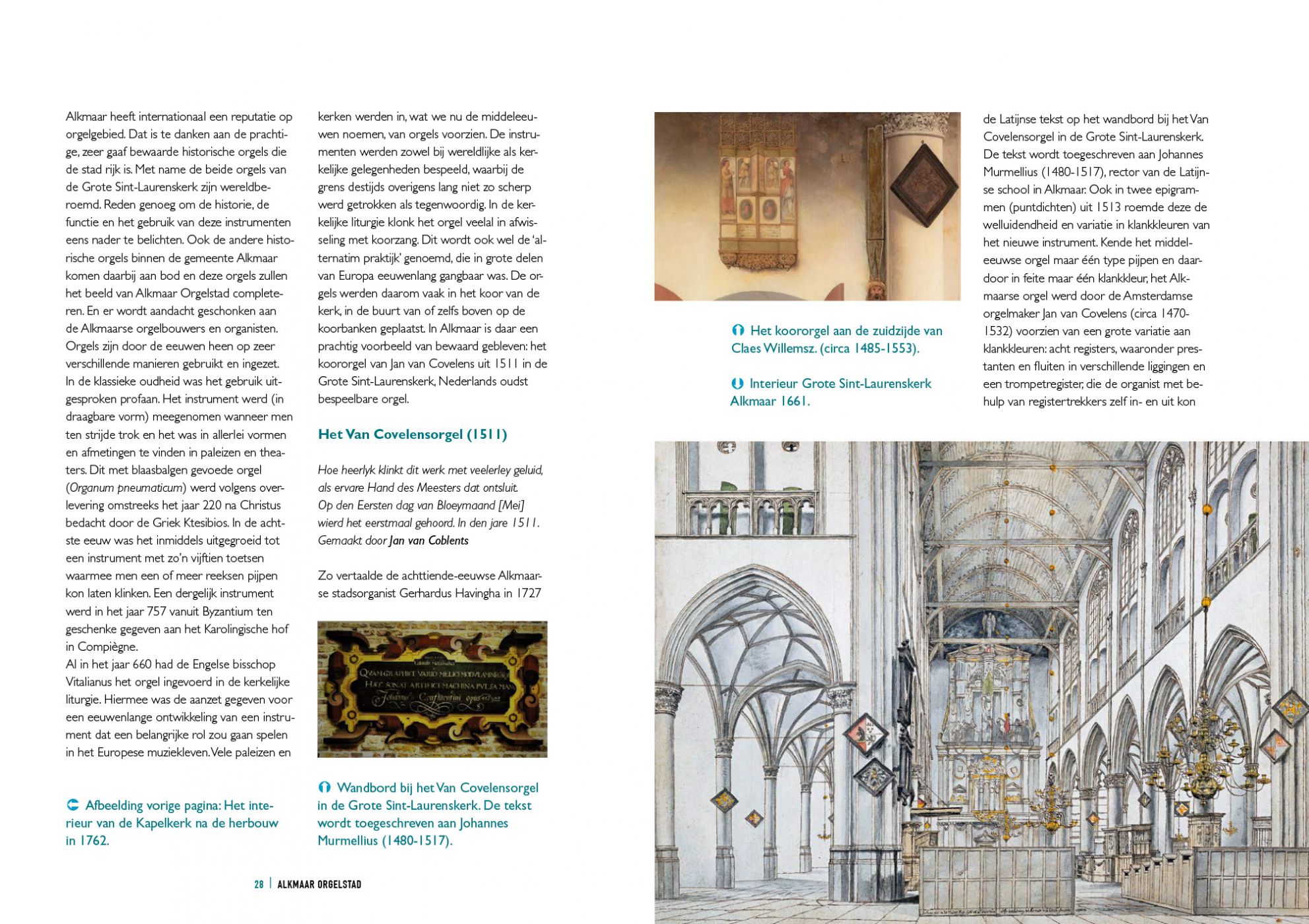 Inkijkexemplaar van het boek: <em>Alkmaar orgelstad. Orgels in Alkmaar, Schermer en Graft de Rijp</em> - © Uitgeverij Matrijs