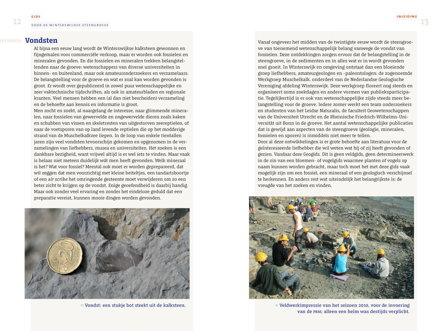 Inkijkexemplaar van het boek: <em>Gids voor de Winterswijkse steengroeve. Fossielen en mineralen</em> - © Uitgeverij Matrijs
