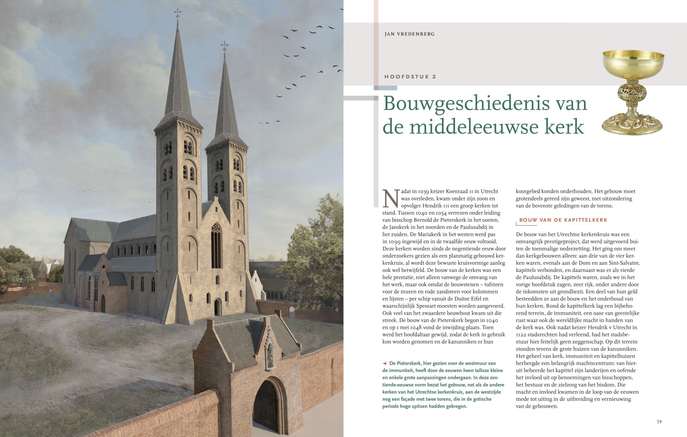 Inkijkexemplaar van het boek: <em>De Utrechtse Pieterskerk</em> - © Uitgeverij Matrijs