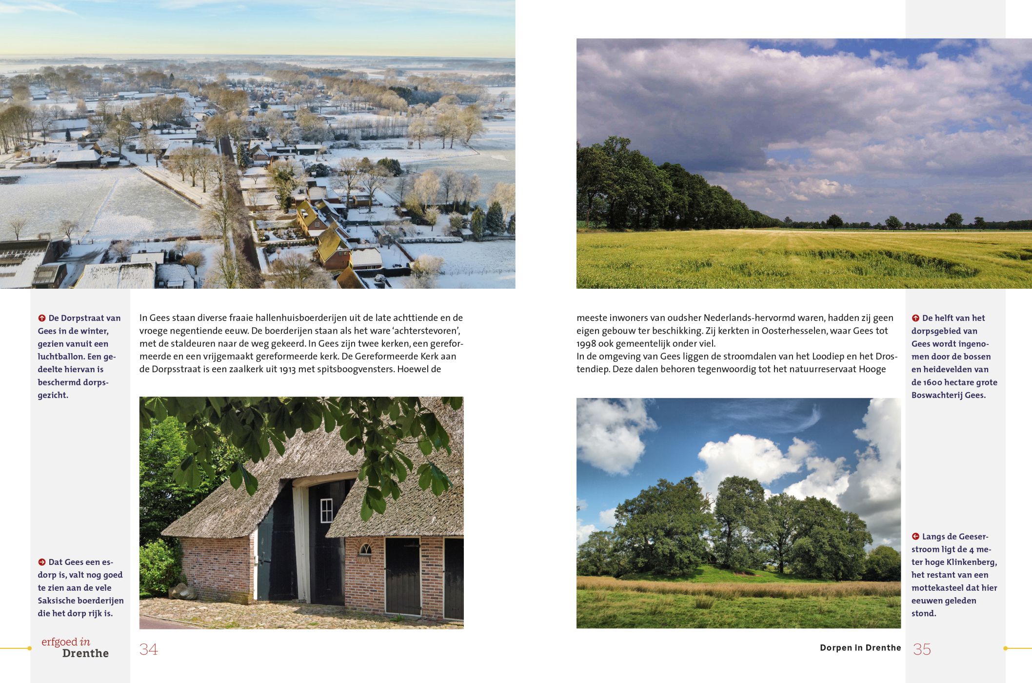 Inkijkexemplaar van het boek: <em>Erfgoed in Drenthe. Esdorpen en brinken</em> - © Uitgeverij Matrijs