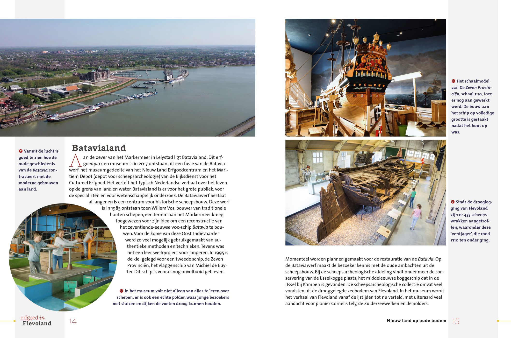 Inkijkexemplaar van het boek: <em>Erfgoed in Flevoland. Nieuw land op oude bodem</em> - © Uitgeverij Matrijs